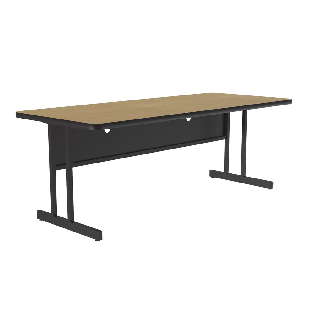 Keyboard Height Deluxe High-Pressure Top Computer/Student Desks , 30x72", RECTANGULAR, FUSION MAPLE, BLACK. Picture 4