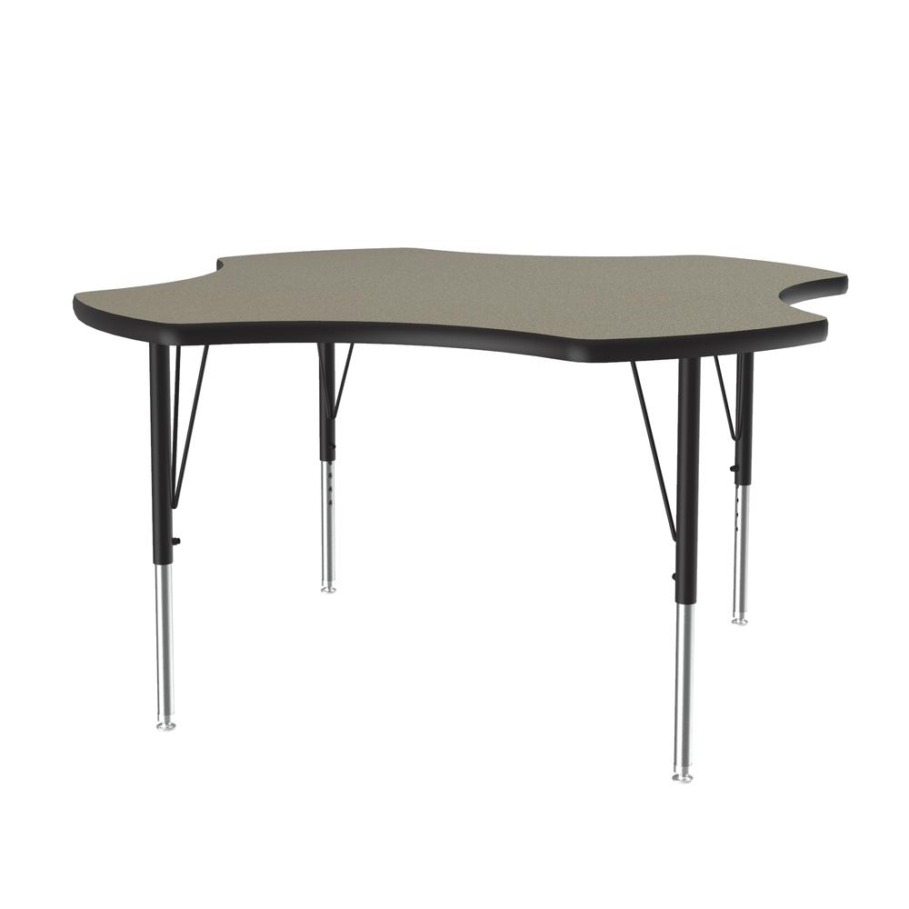Deluxe High-Pressure Top Activity Tables, 48x48", CLOVER SAVANNAH SAND BLACK/CHROME. Picture 4