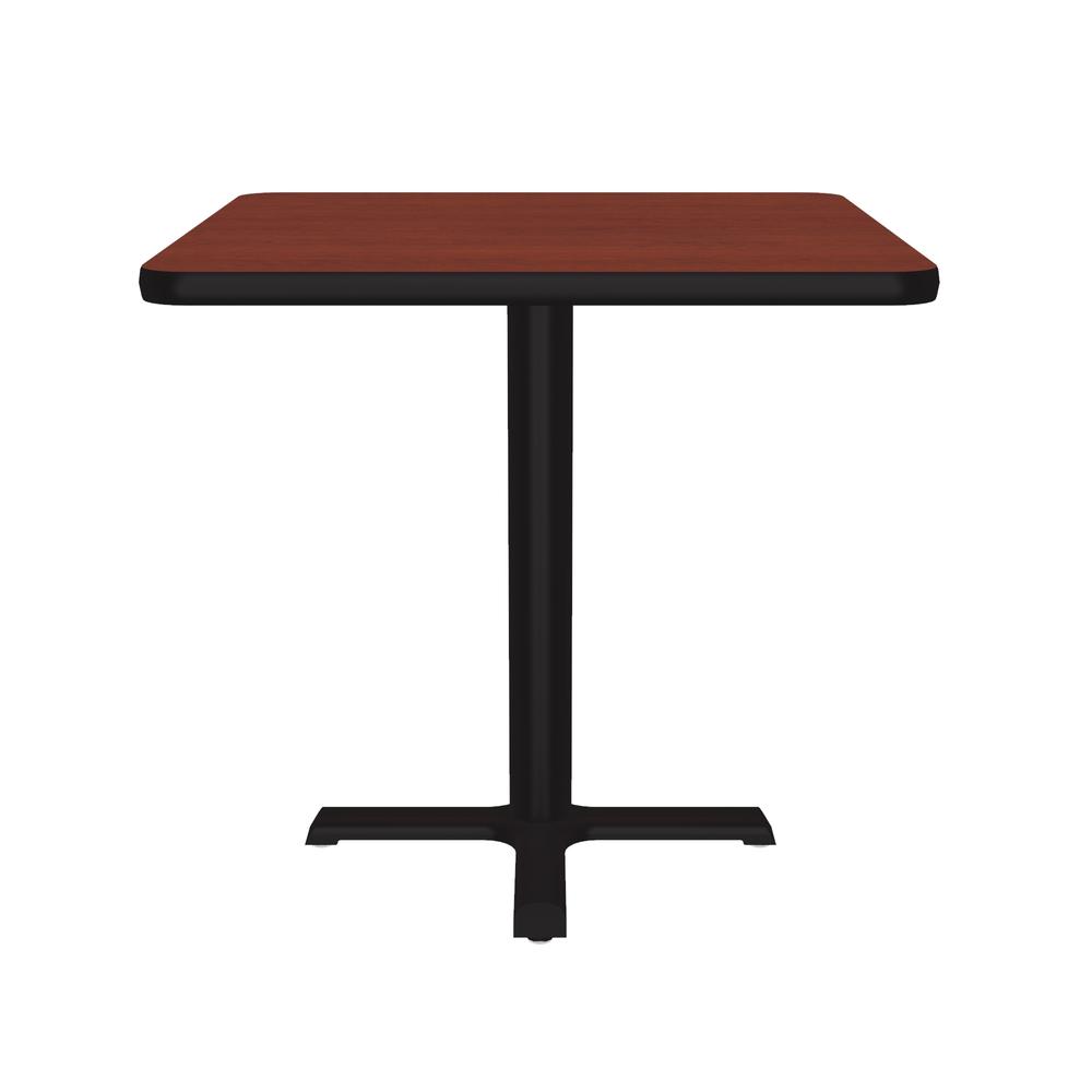 Table Height Deluxe High-Pressure Café and Breakroom Table, 24x24", SQUARE, CHERRY, BLACK. Picture 8