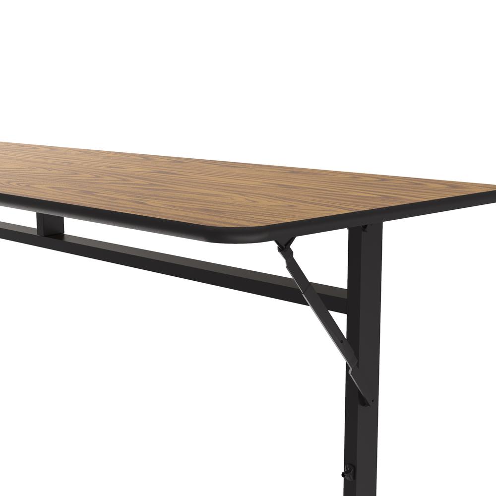 Econline Flip Top Tables, 24x60", RECTANGULAR, MEDIUM OAK, BLACK. Picture 5