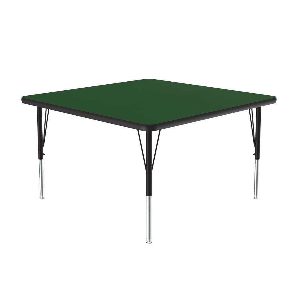 Deluxe High-Pressure Top Activity Tables, 42x42", SQUARE, GREEN, BLACK/CHROME. Picture 7
