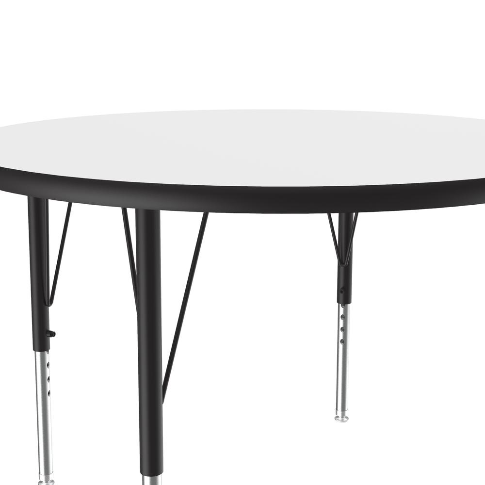 Deluxe High-Pressure Top Activity Tables, 36x36", ROUND WHITE BLACK/CHROME. Picture 7