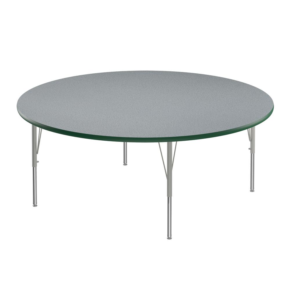 Deluxe High-Pressure Top Activity Tables 60x60", ROUND GRAY GRANITE, SILVER MIST. Picture 4