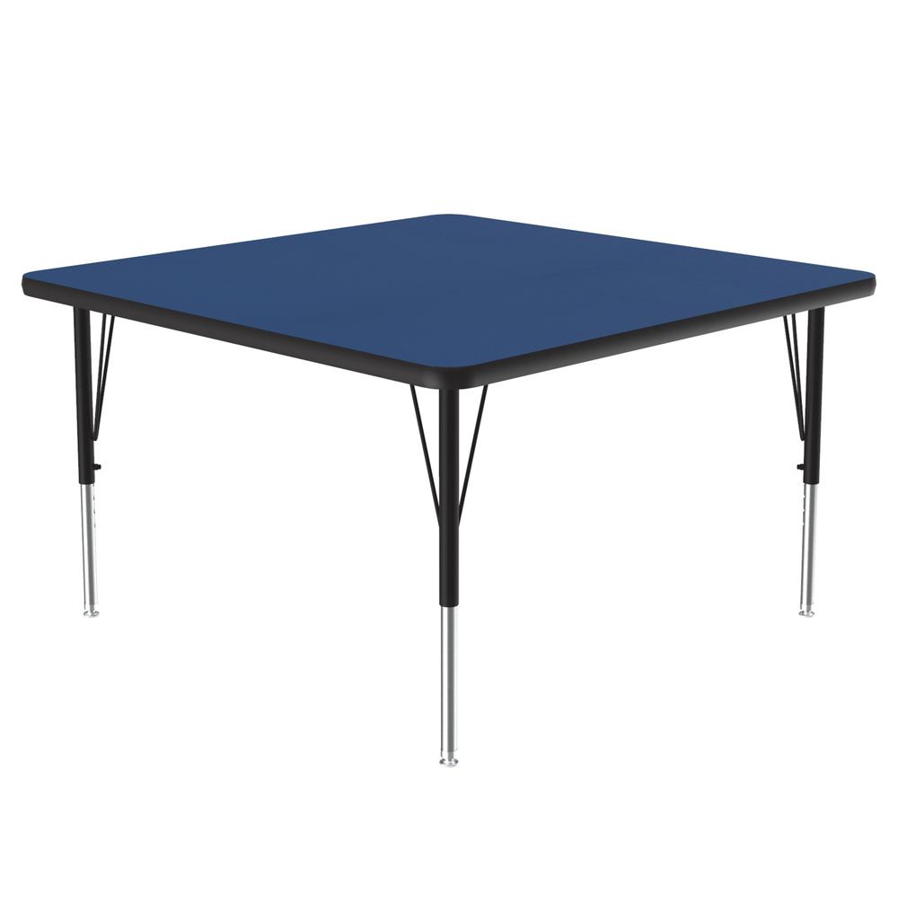 Deluxe High-Pressure Top Activity Tables, 48x48", SQUARE BLUE BLACK/CHROME. Picture 8