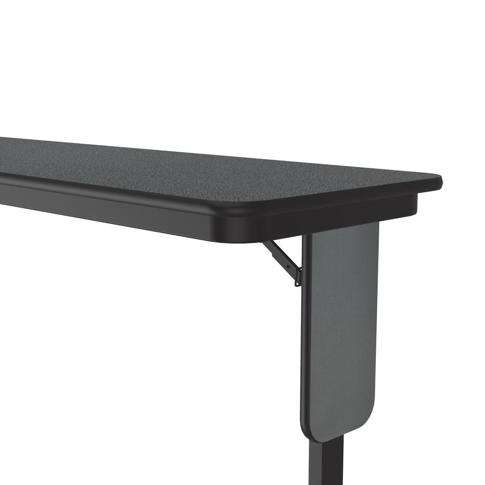 Deluxe High-Pressure Folding Seminar Table with Panel Leg 18x72" RECTANGULAR MONTANA GRANITE, BLACK. Picture 6