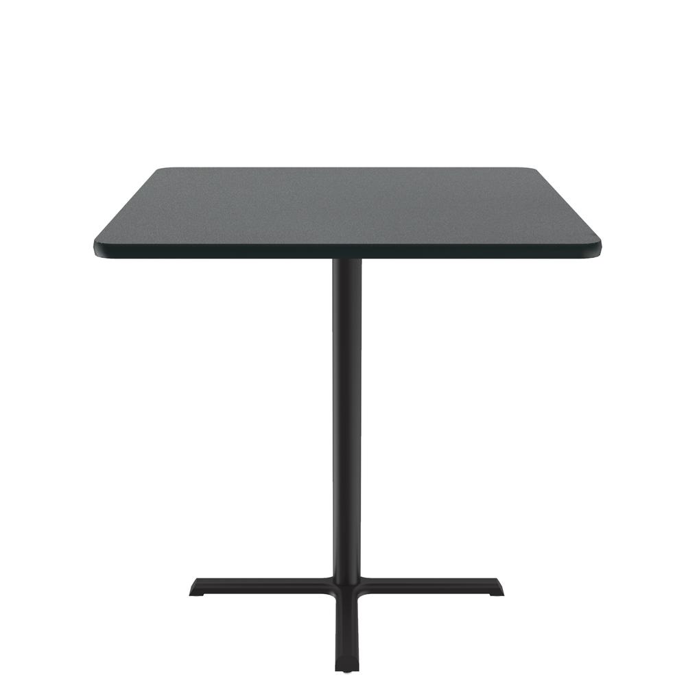 Bar Stool/Standing Height Deluxe High-Pressure Café and Breakroom Table 36x36", SQUARE, MONTANA GRANITE, BLACK. Picture 9