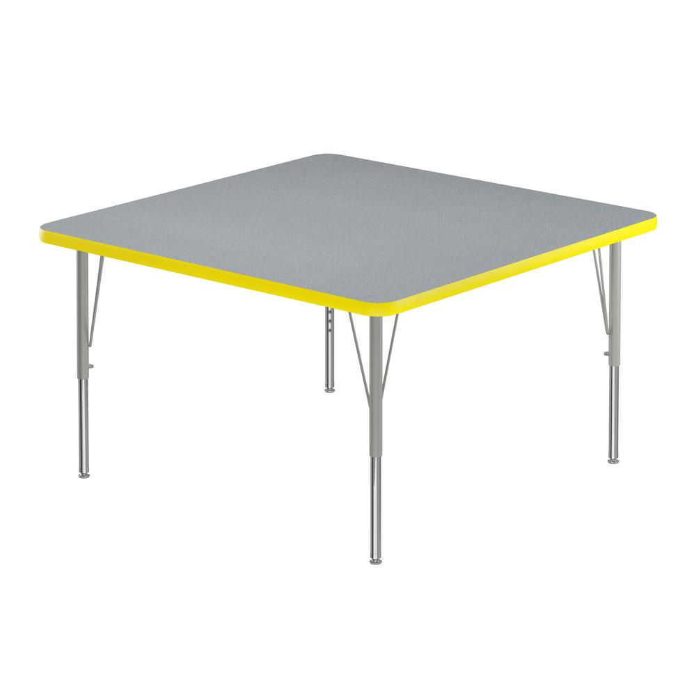 Commercial Laminate Top Activity Tables, 48x48" SQUARE GRAY GRANITE, SILVER MIST. Picture 9