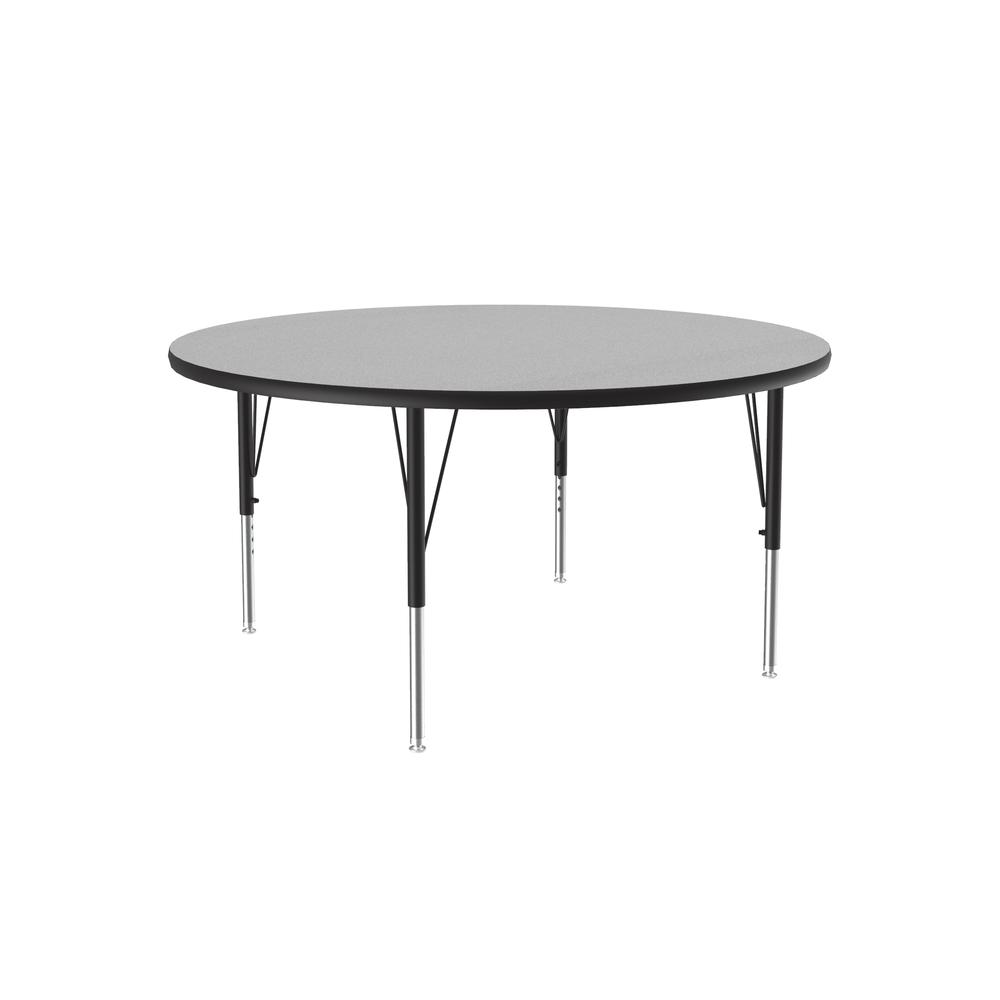 Deluxe High-Pressure Top Activity Tables 42x42" ROUND, GRAY GRANITE, BLACK/CHROME. Picture 7