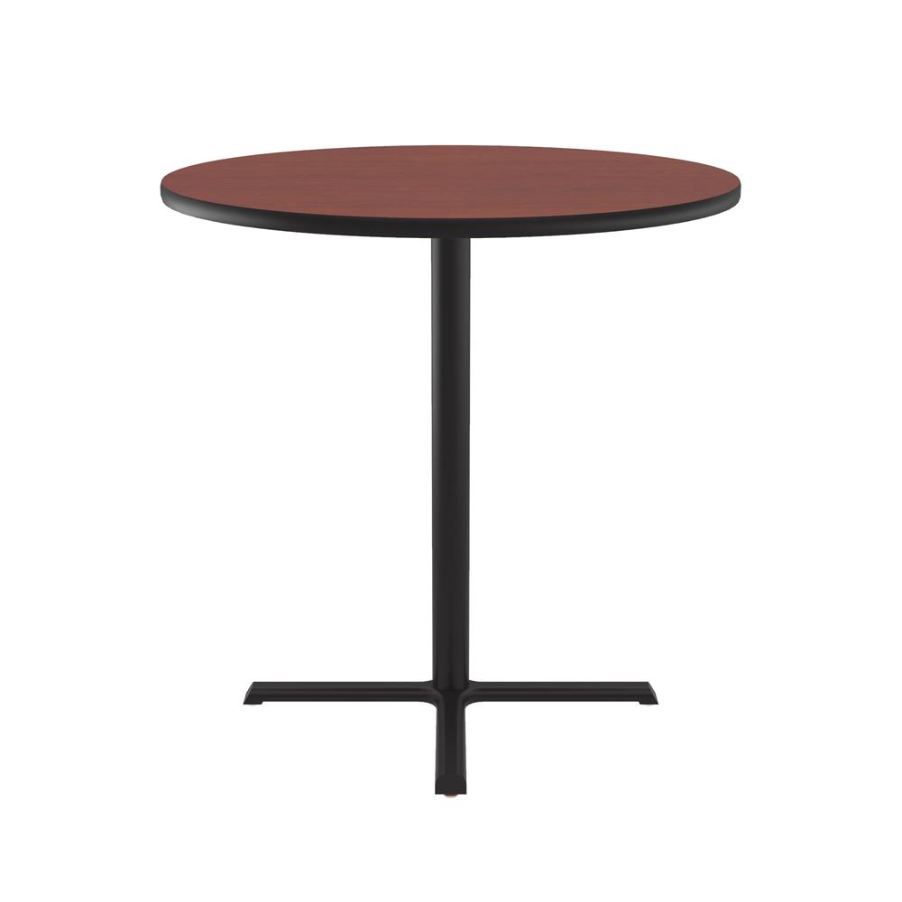 Bar Stool/Standing Height Deluxe High-Pressure Café and Breakroom Table, 48x48", ROUND CHERRY BLACK. Picture 7