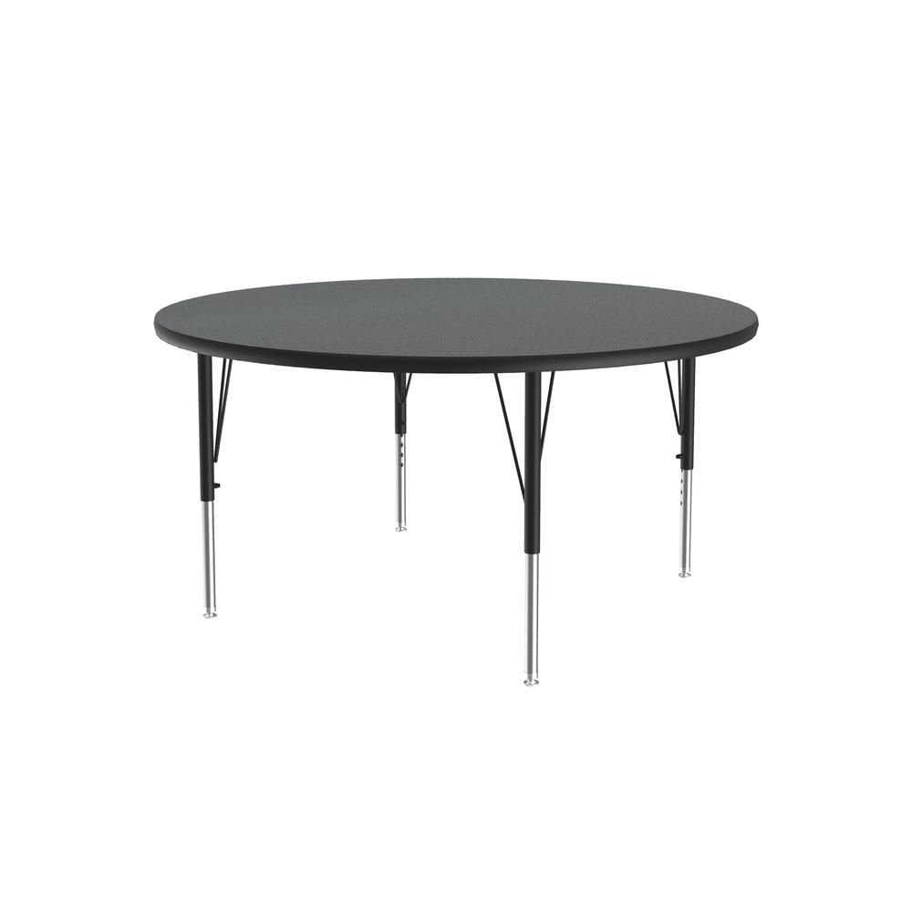 Deluxe High-Pressure Top Activity Tables, 42x42", ROUND, MONTANA GRANITE BLACK/CHROME. Picture 6