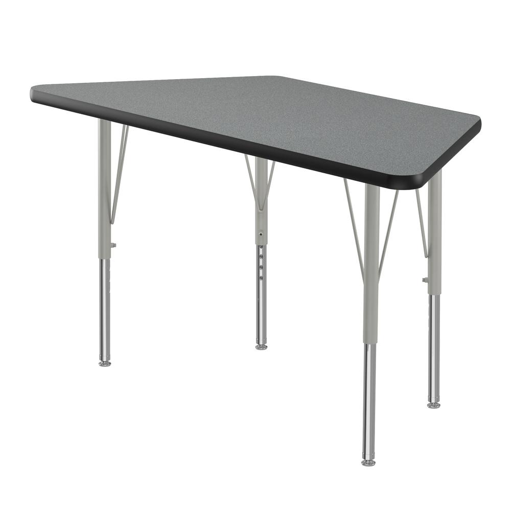 Deluxe High-Pressure Top Activity Tables, 24x48", TRAPEZOID MONTANA GRANITE SILVER MIST. Picture 8