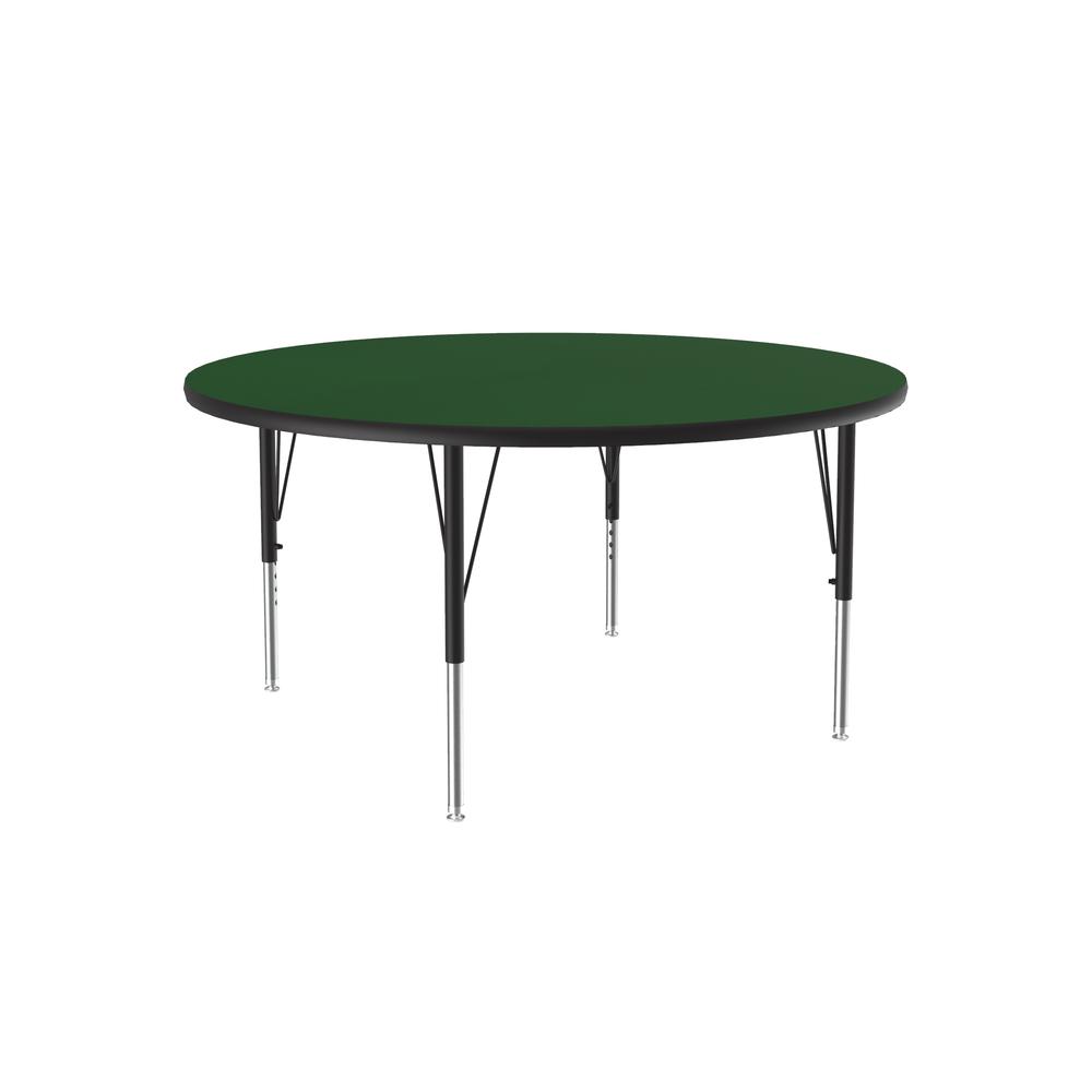 Deluxe High-Pressure Top Activity Tables, 42x42", ROUND GREEN BLACK/CHROME. Picture 9