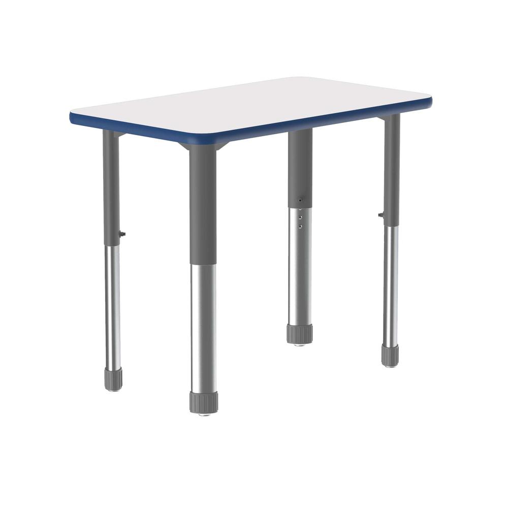 Markerboard-Dry Erase High Pressure Collaborative Desk 34x20" RECTANGULAR, FROSTY WHITE, GRAY/CHROME. Picture 8