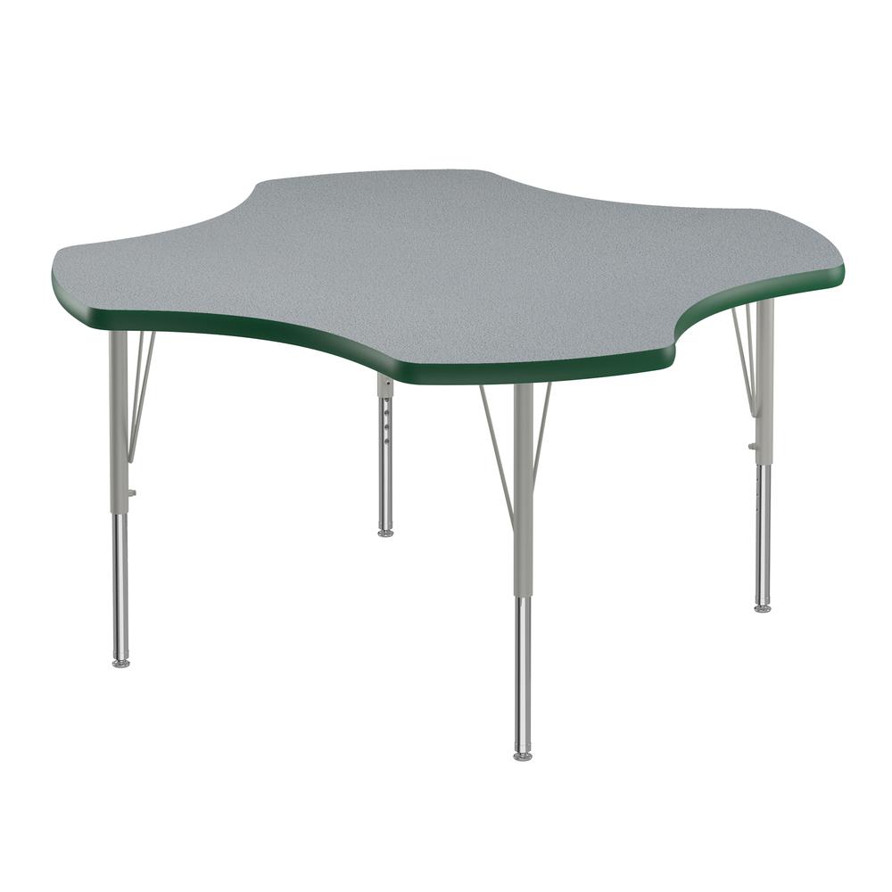 Deluxe High-Pressure Top Activity Tables 48x48 CLOVER GRAY GRANITE, SILVER MIST. Picture 2