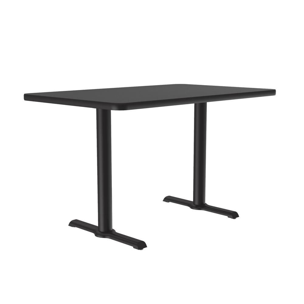 Table Height Deluxe High-Pressure Café and Breakroom Table 30x60", RECTANGULAR, BLACK GRANITE, BLACK. Picture 3
