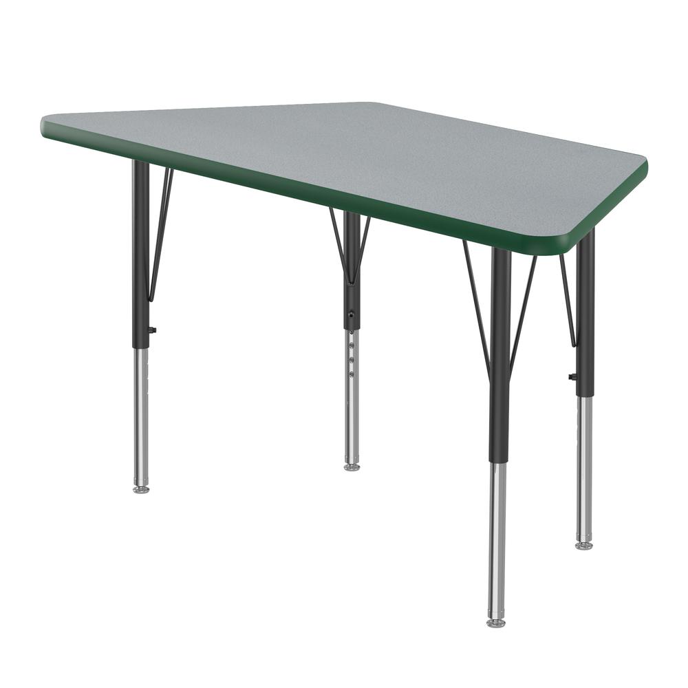 Deluxe High-Pressure Top Activity Tables 24x48, TRAPEZOID, GRAY GRANITE, BLACK/CHROME. Picture 8