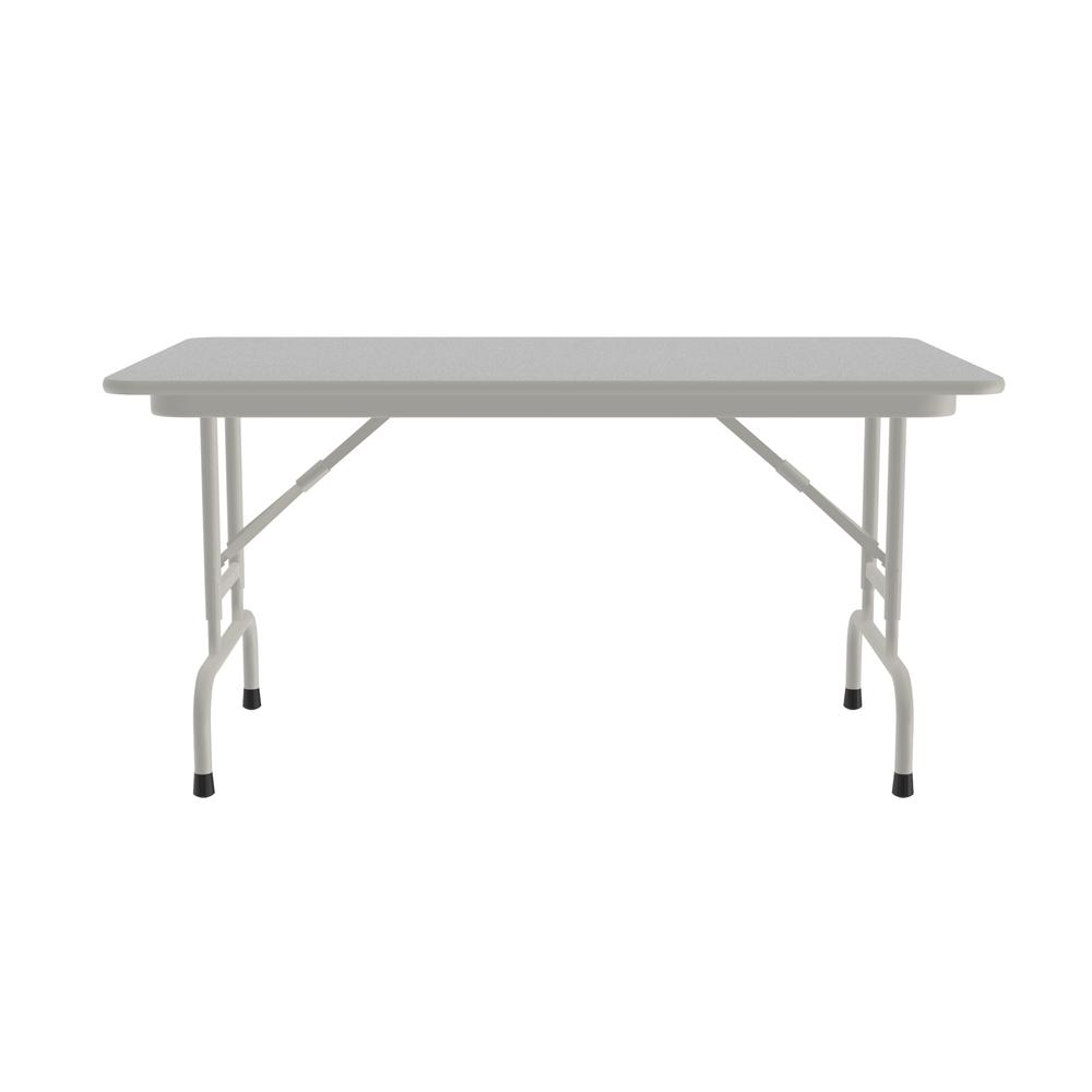 Adjustable Height Econoline Melamine Top Folding Table 30x48", RECTANGULAR, GRAY GRANITE, GRAY. Picture 4