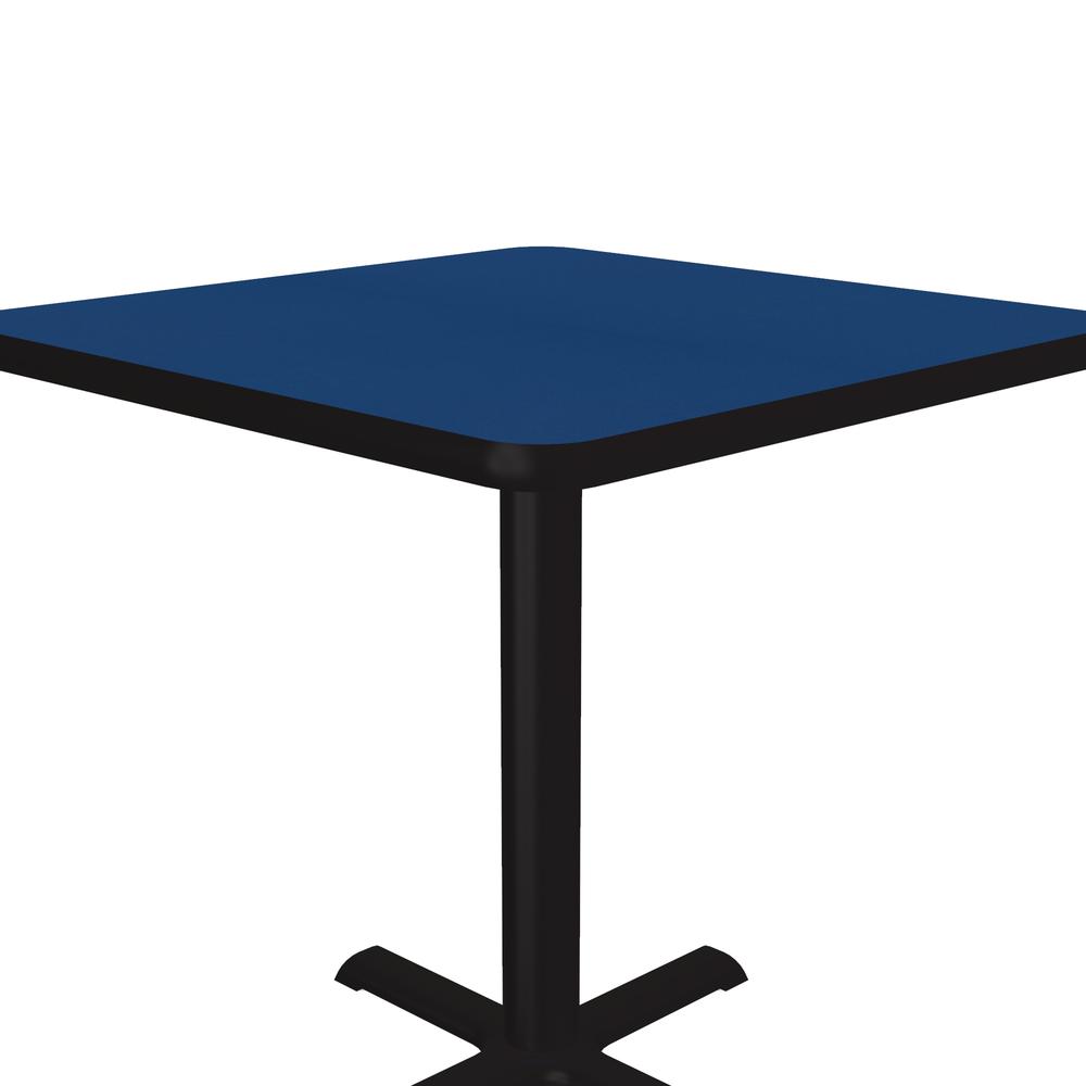 Table Height Deluxe High-Pressure Café and Breakroom Table 24x24", SQUARE, BLUE, BLACK. Picture 7