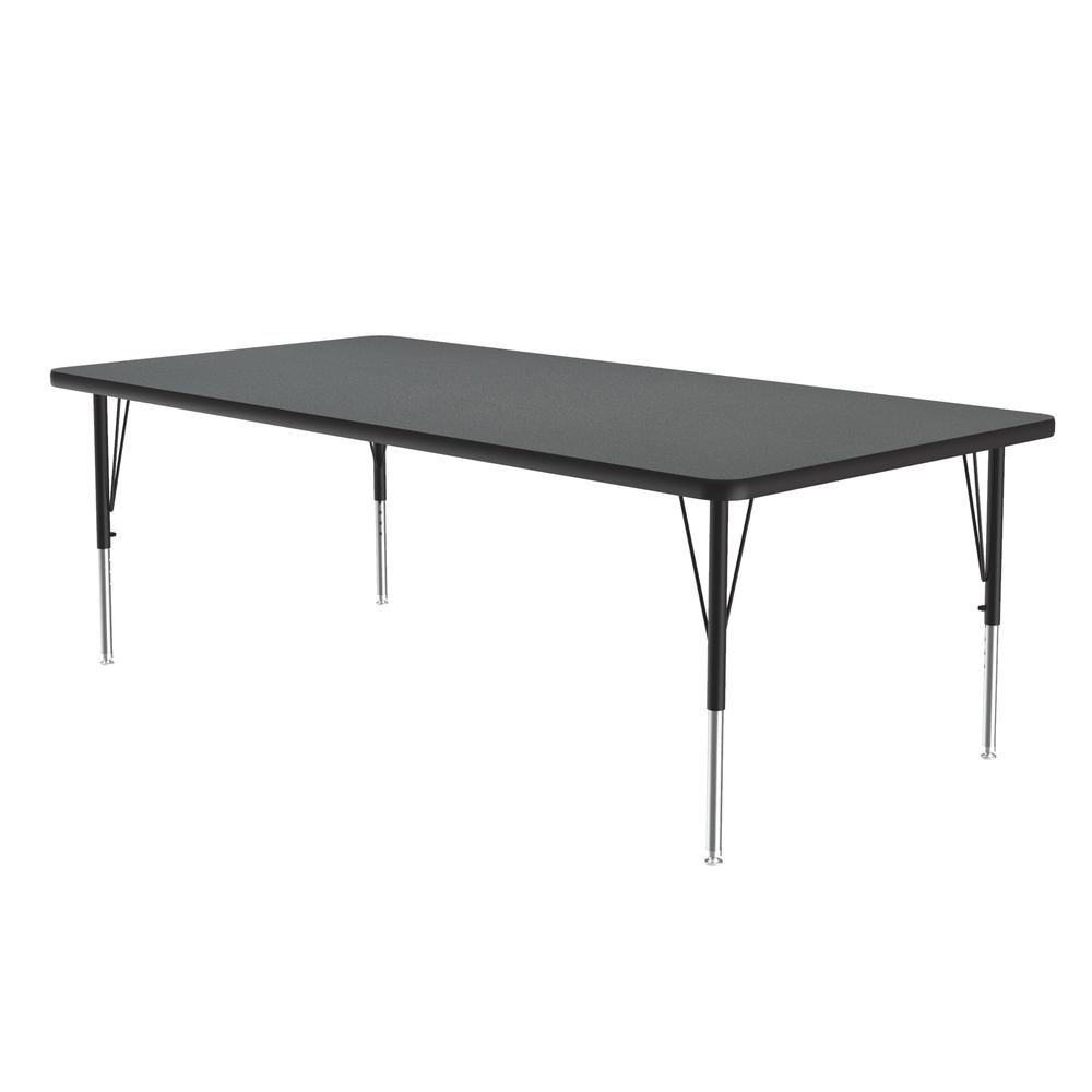 Deluxe High-Pressure Top Activity Tables 36x60", RECTANGULAR MONTANA GRANITE BLACK/CHROME. Picture 5
