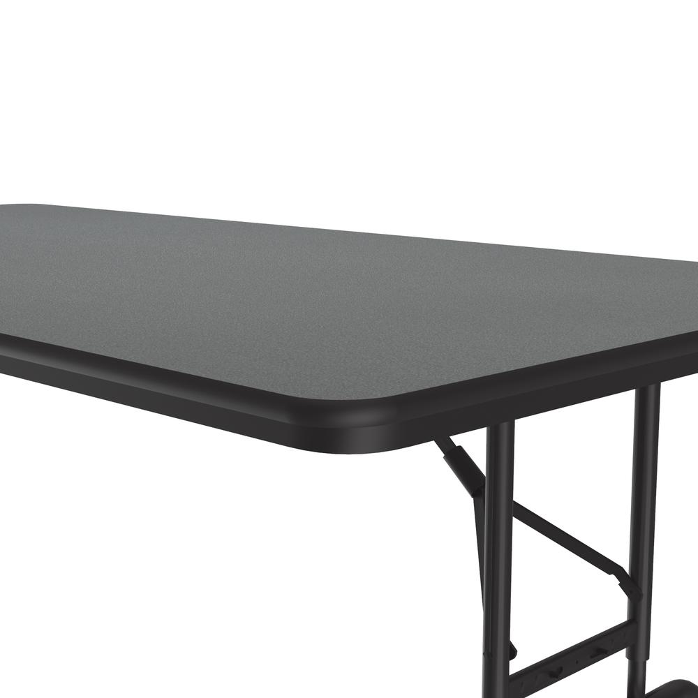 Adjustable Height High Pressure Top Folding Table, 36x96", RECTANGULAR, MONTANA GRANITE, BLACK. Picture 5