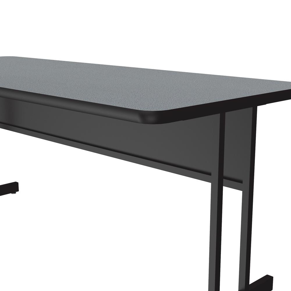 Econoline Melamine Top Computer/Student Desks, 30x60", RECTANGULAR, GRAY GRANITE, BLACK. Picture 3