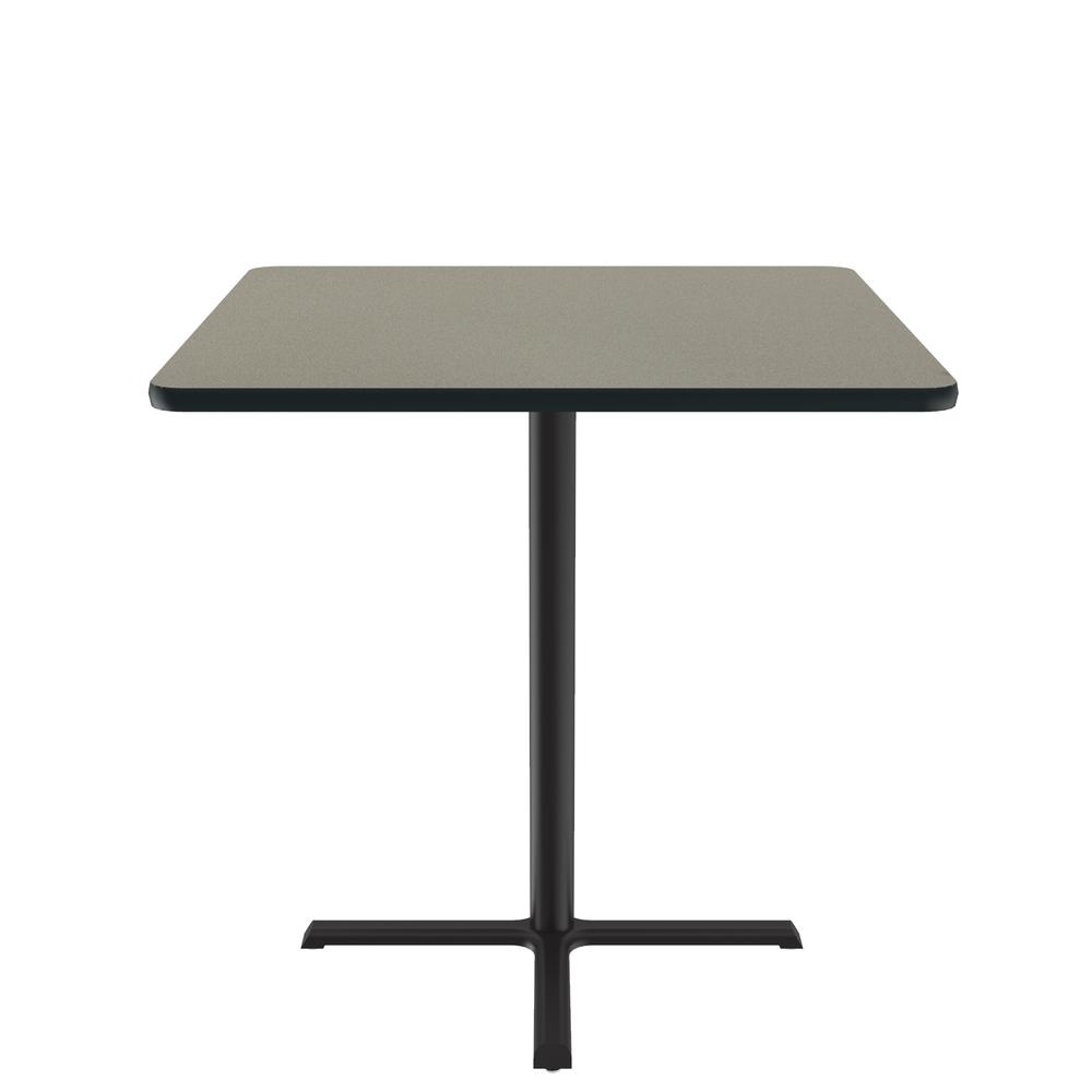 Bar Stool/Standing Height Deluxe High-Pressure Café and Breakroom Table 42x42", SQUARE, SAVANNAH SAND BLACK. Picture 2