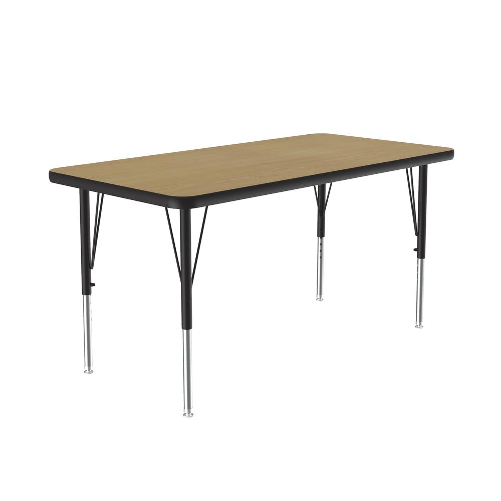 Deluxe High-Pressure Top Activity Tables 24x48 RECTANGULAR, FUSION MAPLE BLACK/CHROME. Picture 4