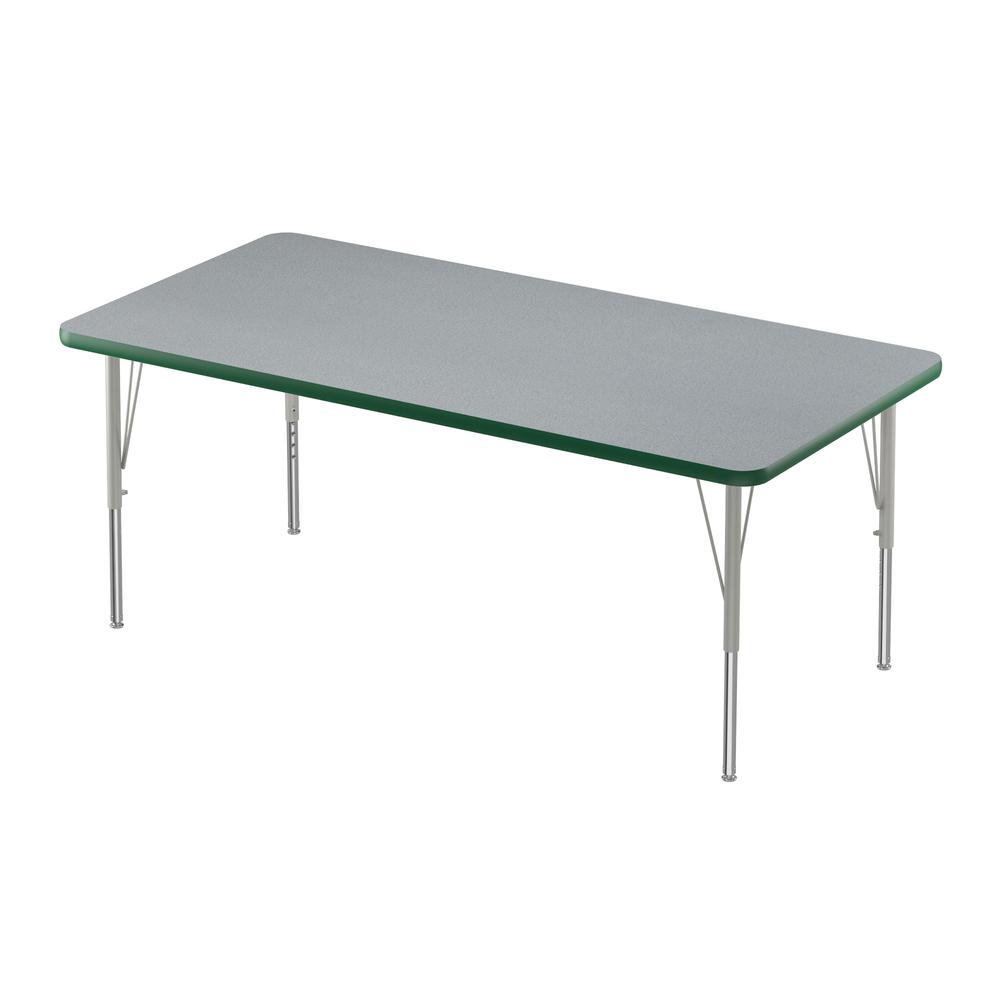 Deluxe High-Pressure Top Activity Tables, 30x60" RECTANGULAR GRAY GRANITE, SILVER MIST. Picture 7