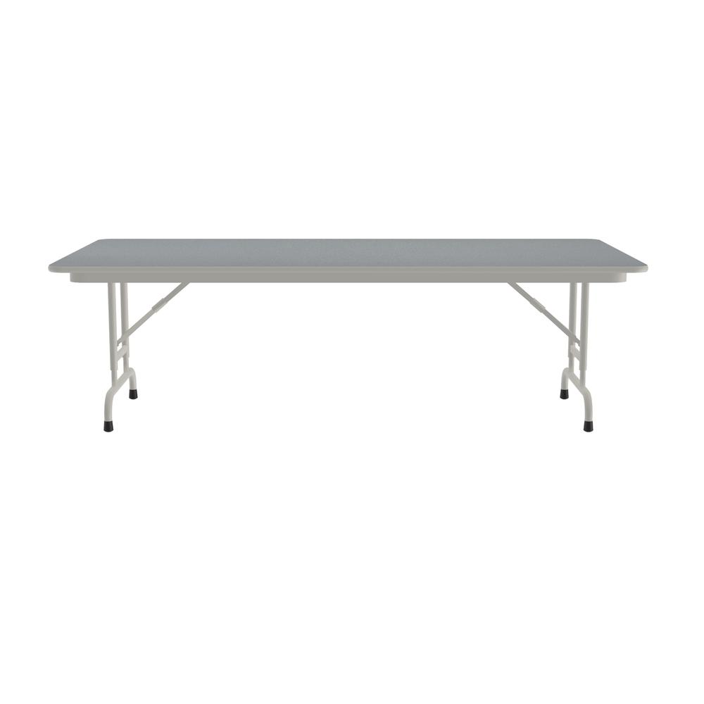 Adjustable Height Thermal Fused Laminate Top Folding Table, 36x96", RECTANGULAR, GRAY GRANITE GRAY. Picture 3