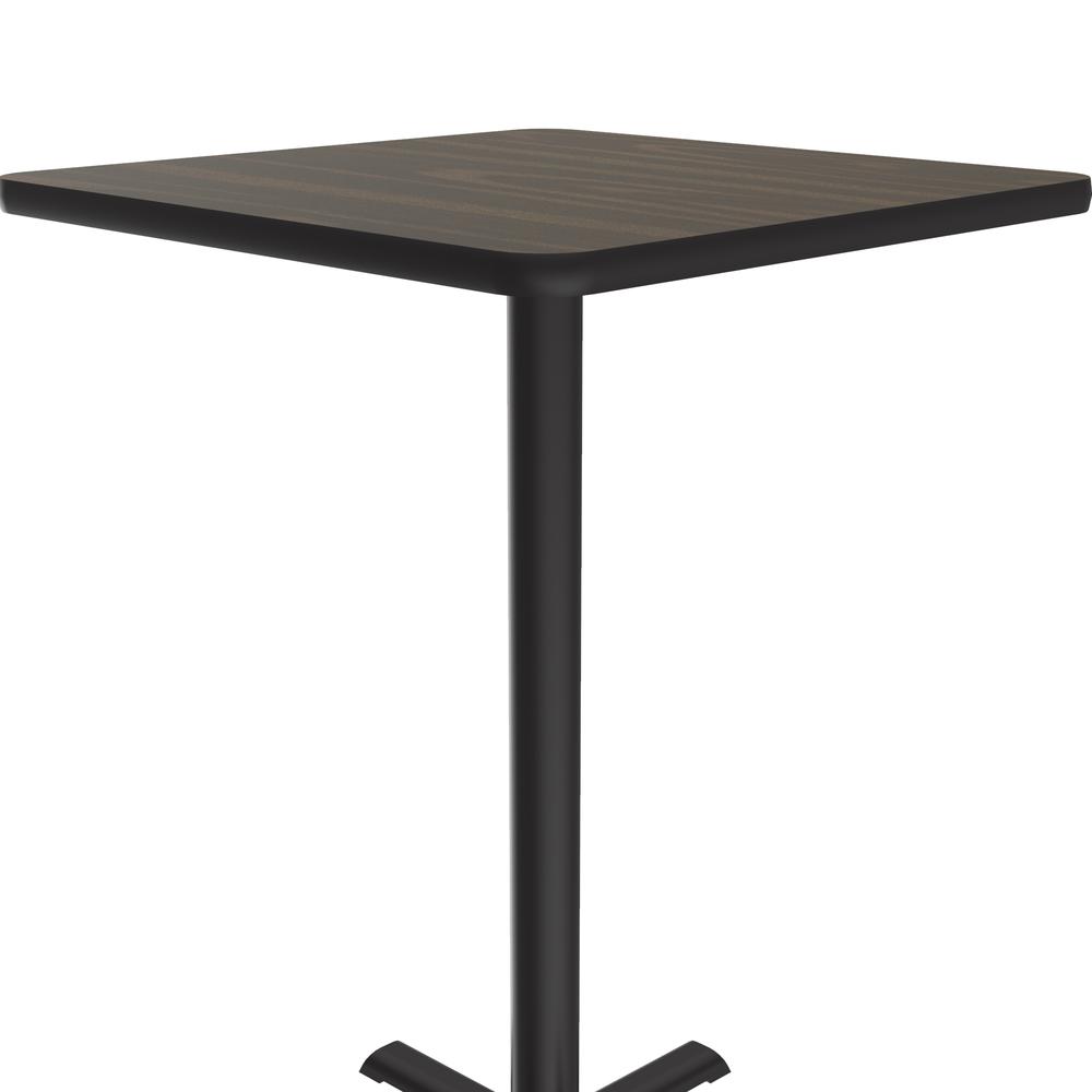 Bar Stool/Standing Height Deluxe High-Pressure Café and Breakroom Table 30x30", SQUARE WALNUT, BLACK. Picture 5