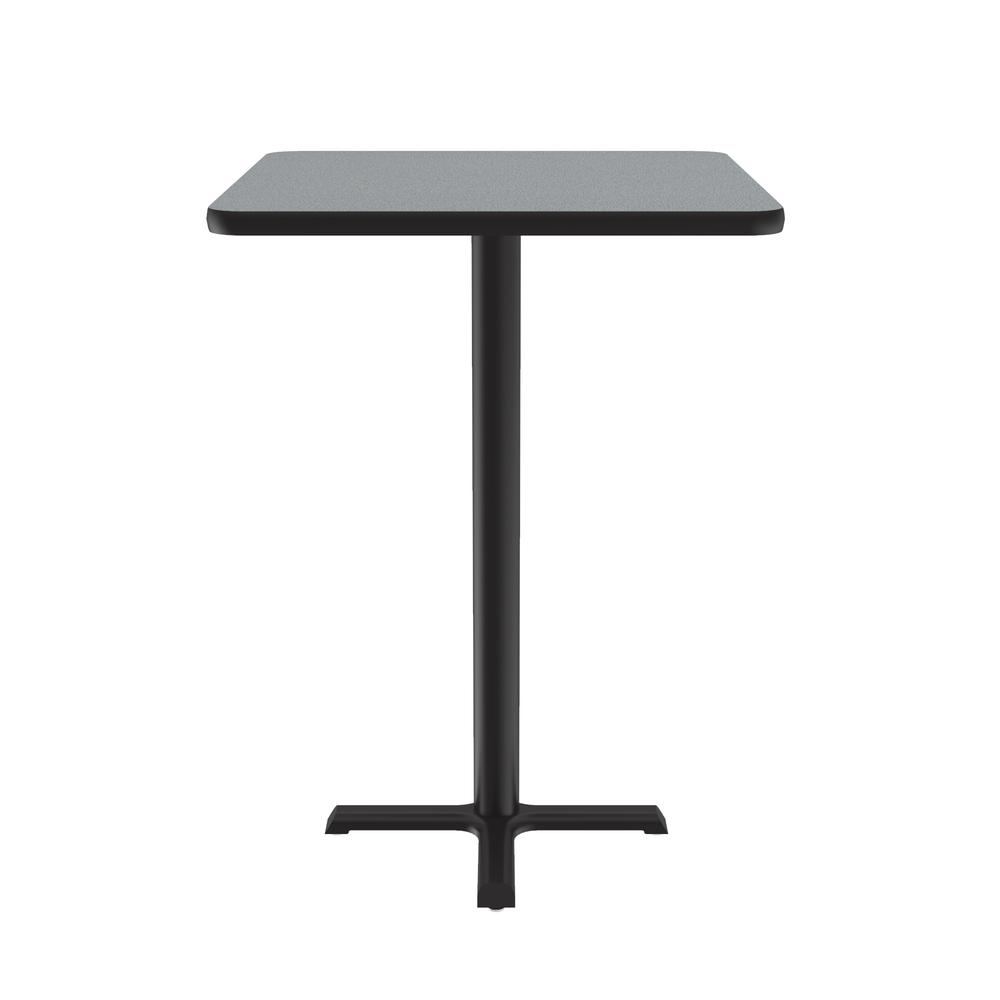 Bar Stool/Standing Height Commercial Laminate Café and Breakroom Table 24x24", SQUARE GRAY GRANITE, BLACK. Picture 8