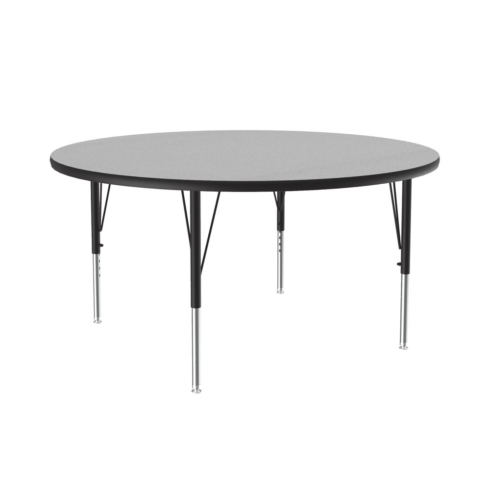 Deluxe High-Pressure Top Activity Tables, 48x48", ROUND, GRAY GRANITE BLACK/CHROME. Picture 5