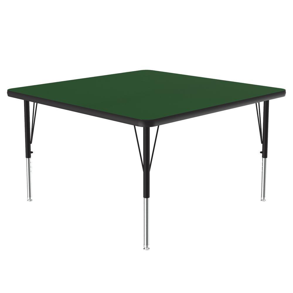 Deluxe High-Pressure Top Activity Tables, 48x48" SQUARE, GREEN BLACK/CHROME. Picture 5