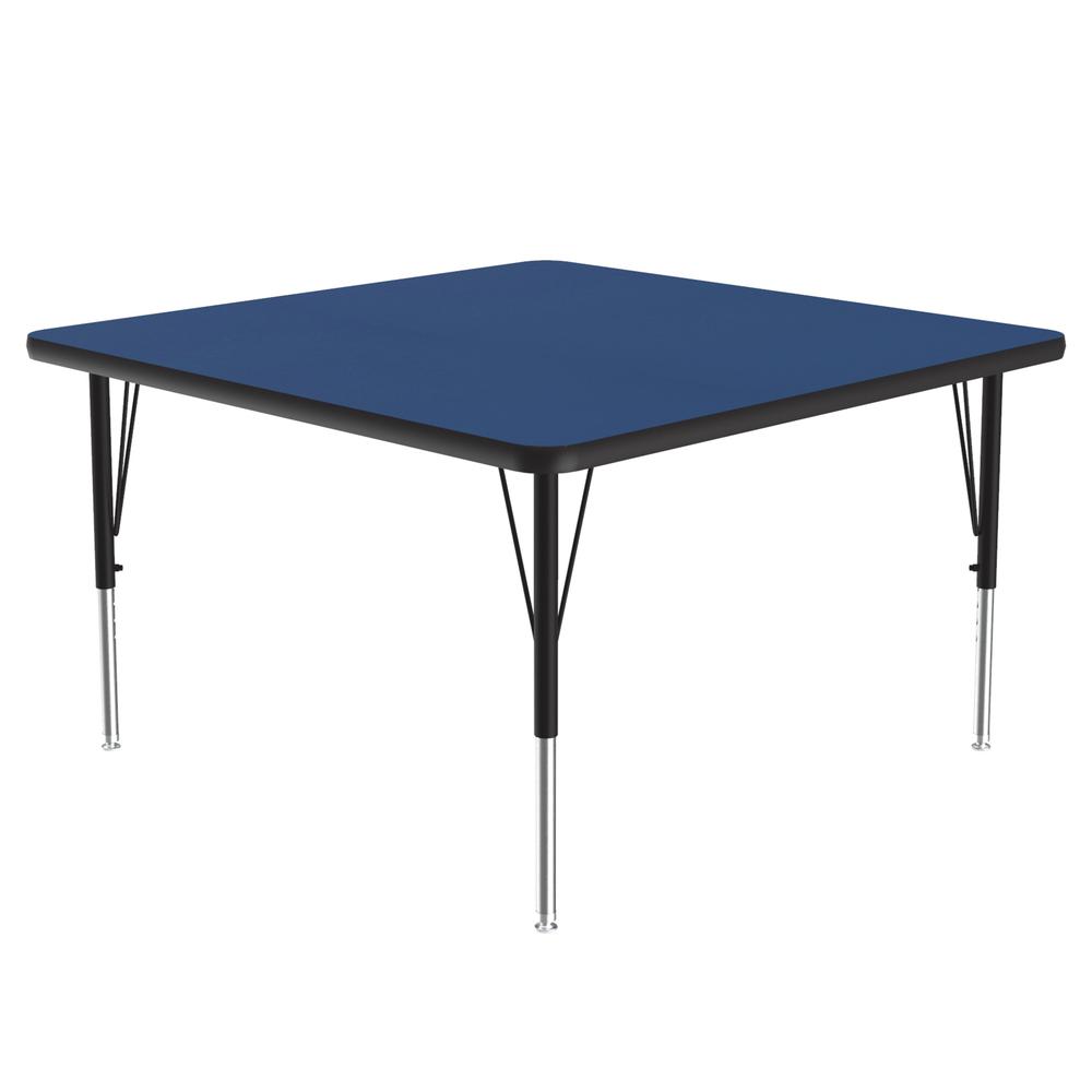 Deluxe High-Pressure Top Activity Tables, 48x48", SQUARE BLUE BLACK/CHROME. Picture 9