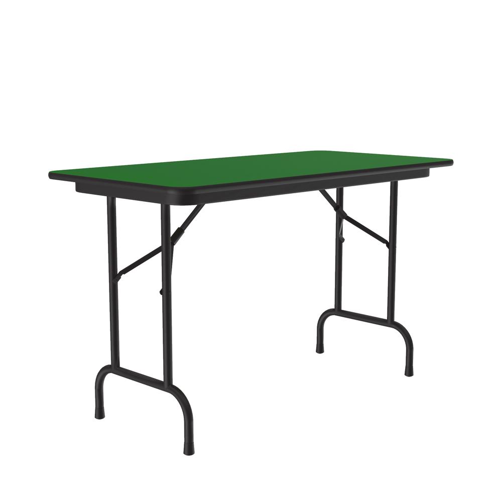 Deluxe High Pressure Top Folding Table 24x48", RECTANGULAR, GREEN, BLACK. Picture 5