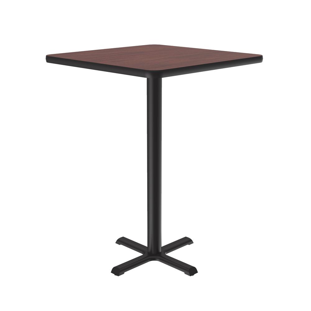 Bar Stool/Standing Height Deluxe High-Pressure Café and Breakroom Table 30x30" SQUARE, MAHOGANY, BLACK. Picture 9