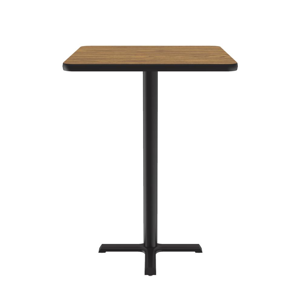 Bar Stool/Standing Height Deluxe High-Pressure Café and Breakroom Table 24x24" SQUARE, MEDIUM OAK BLACK. Picture 5
