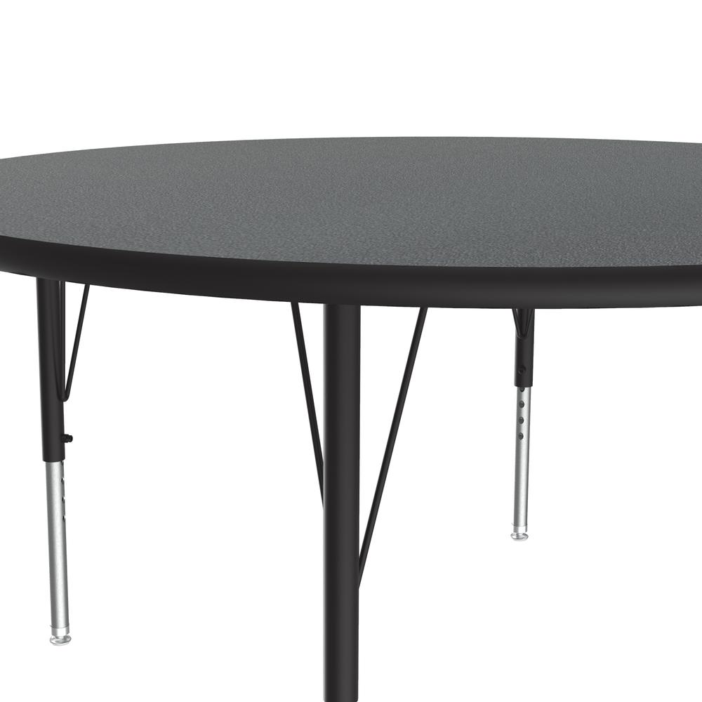 Deluxe High-Pressure Top Activity Tables 48x48", ROUND, MONTANA GRANITE, BLACK/CHROME. Picture 3
