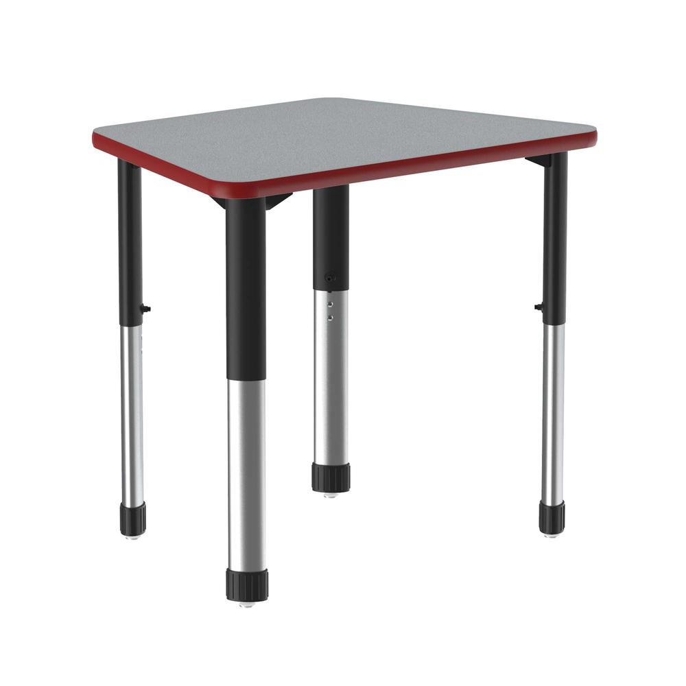 Deluxe High Pressure Collaborative Desk, 33x23", TRAPEZOID GRAY GRANITE BLACK/CHROME. Picture 1