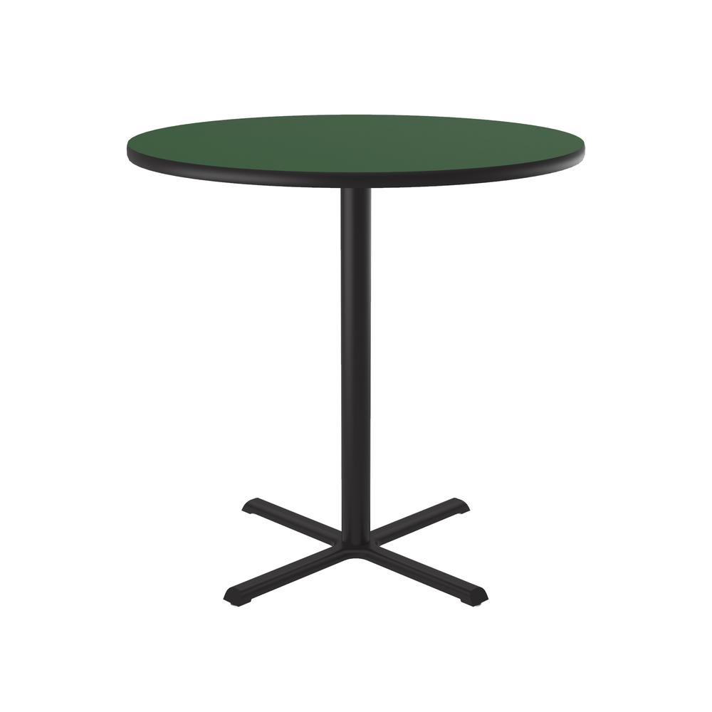Bar Stool/Standing Height Deluxe High-Pressure Café and Breakroom Table 48x48" ROUND GREEN, BLACK. Picture 9