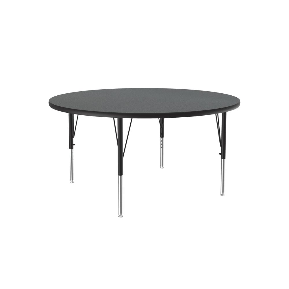 Deluxe High-Pressure Top Activity Tables, 42x42", ROUND, MONTANA GRANITE BLACK/CHROME. Picture 3