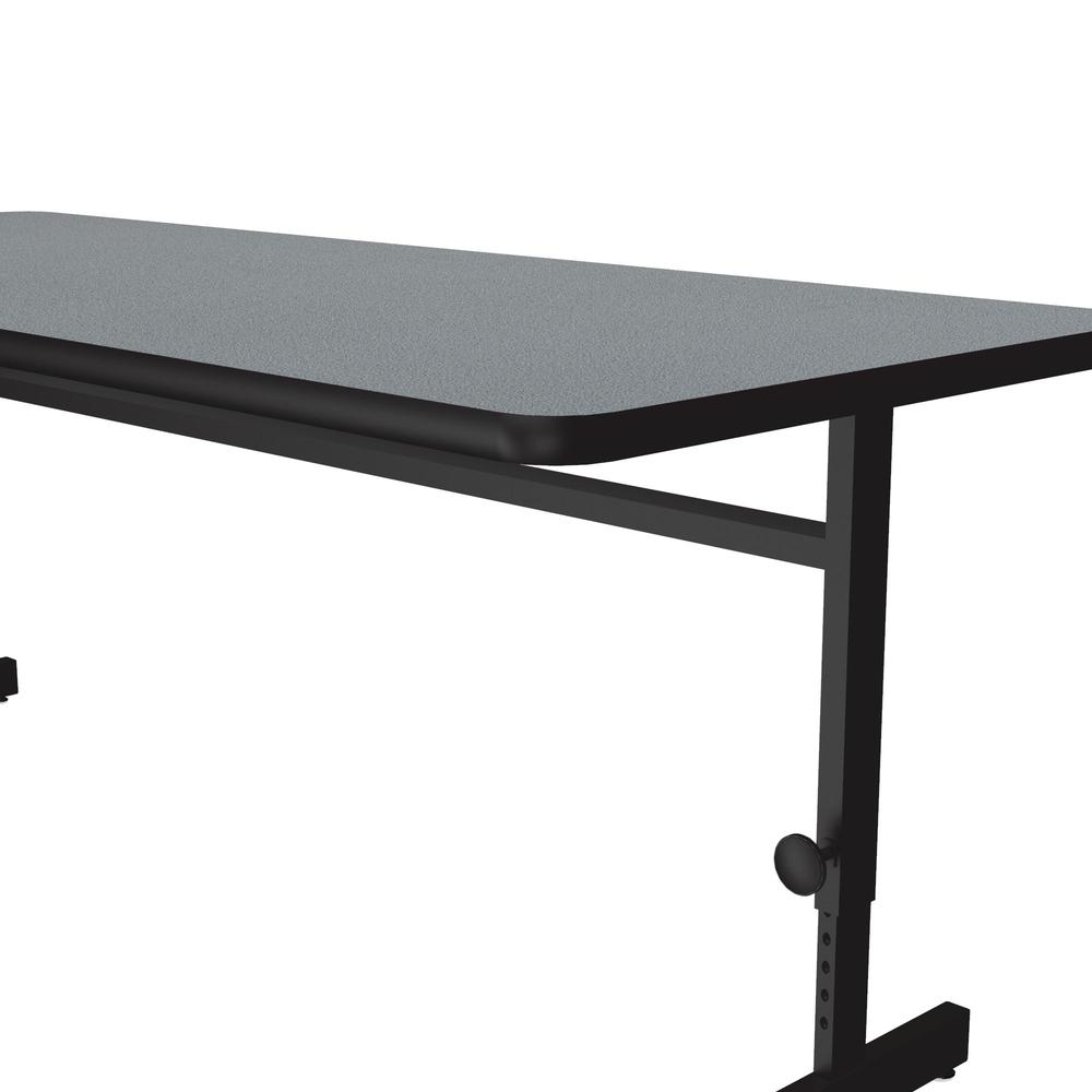 Econoline Melamine Top Computer/Student Desks, 24x60", RECTANGULAR, GRAY GRANITE, BLACK. Picture 3