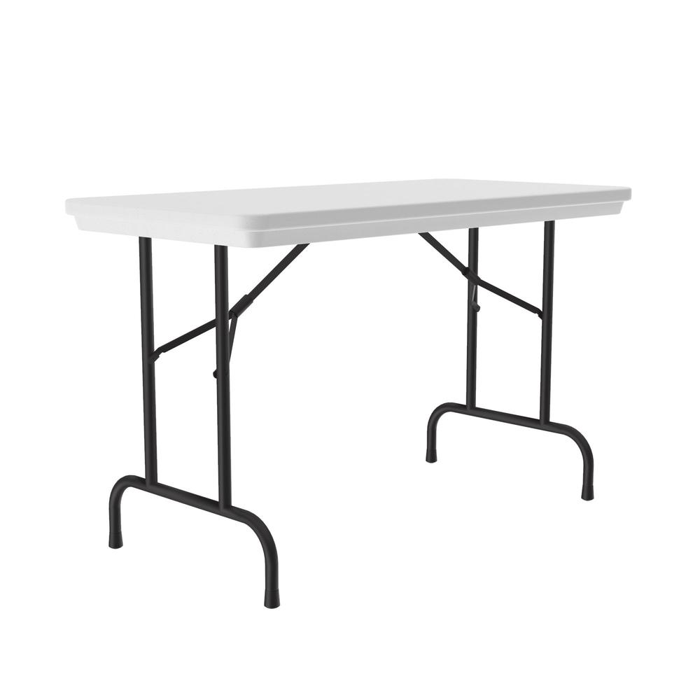 Commercial Blow-Molded Plastic Folding Table 24x48", RECTANGULAR GRAY GRANITE BLACK. Picture 7