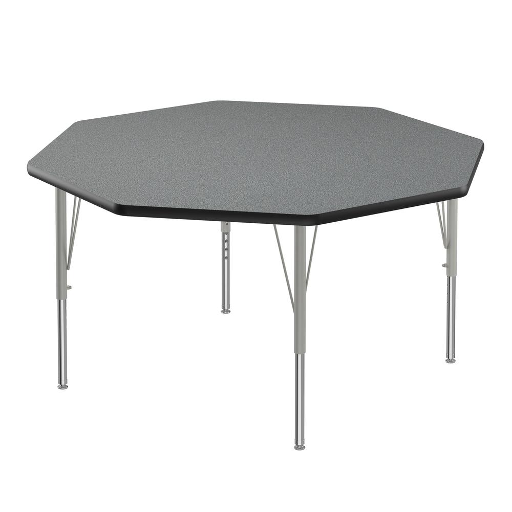 Deluxe High-Pressure Top Activity Tables 48x48" OCTAGONAL, MONTANA GRANITE SILVER MIST. Picture 3