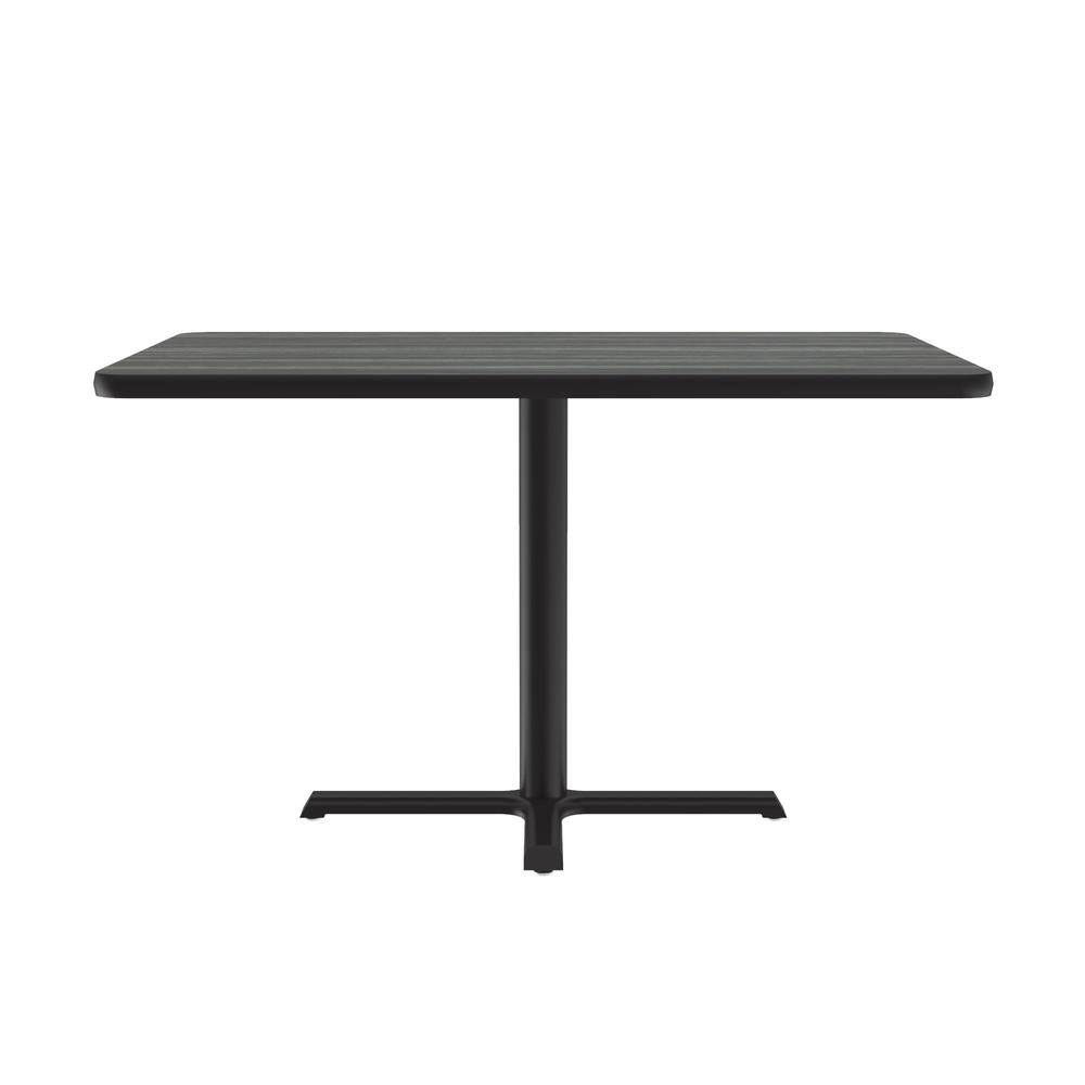 Table Height Deluxe High-Pressure Café and Breakroom Table 30x42" RECTANGULAR, NEW ENGLAND DRIFTWOOD, BLACK. Picture 8