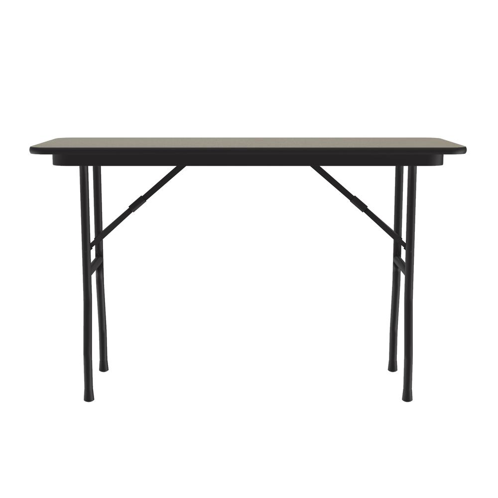 Deluxe High Pressure Top Folding Table 18x48", RECTANGULAR SAVANNAH SAND, BLACK. Picture 8