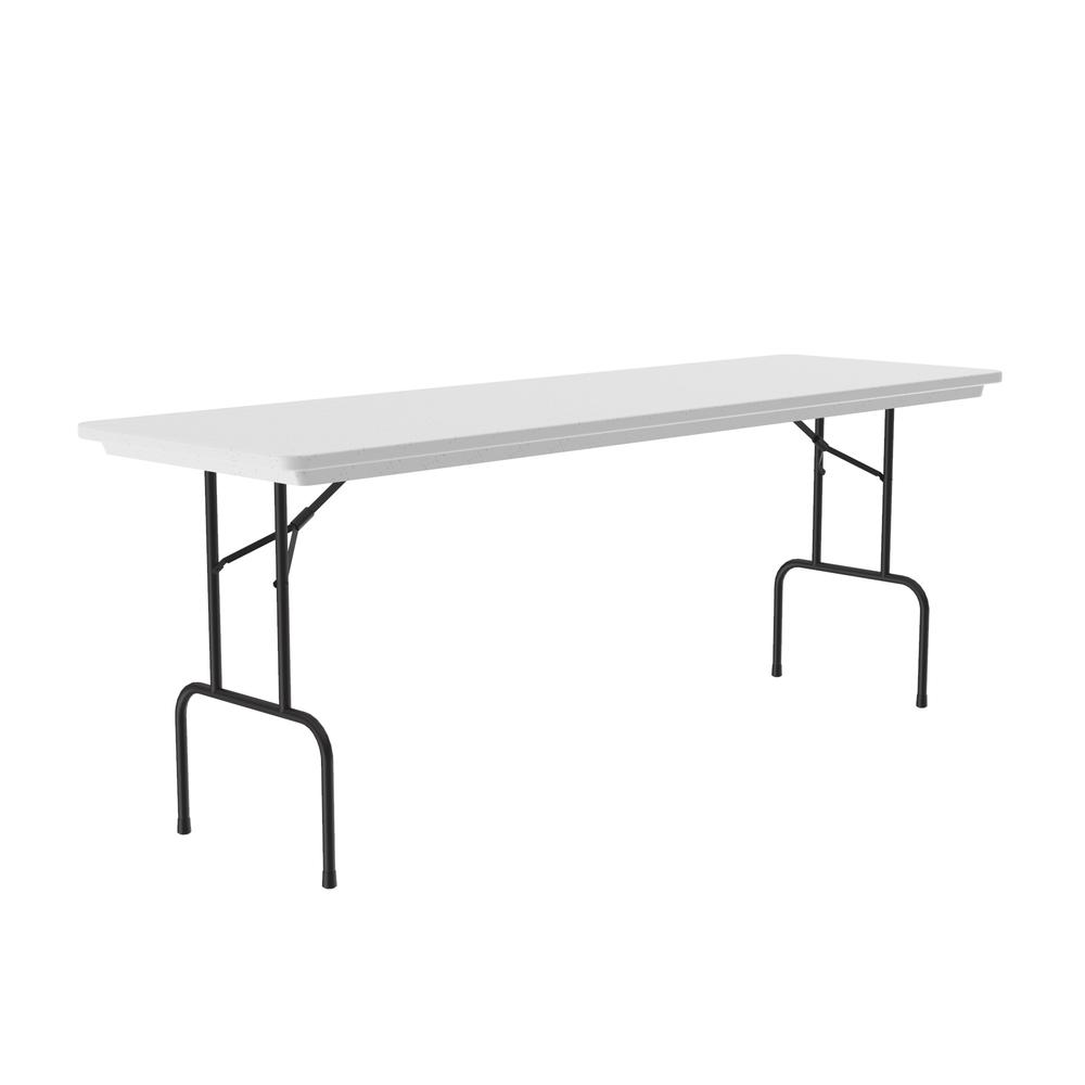 36" Counter Height Commerical Grade Blow-Molded Plastic Folding Table 30x96" RECTANGULAR, GRAY GRANITE BLACK. Picture 9
