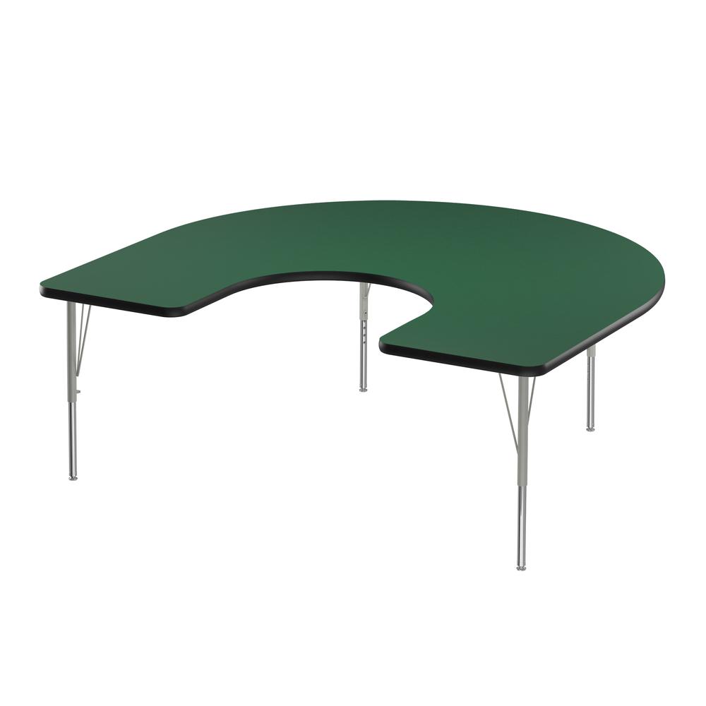 Deluxe High-Pressure Top Activity Tables 60x66" HORSESHOE, GREEN, SILVER MIST. Picture 4