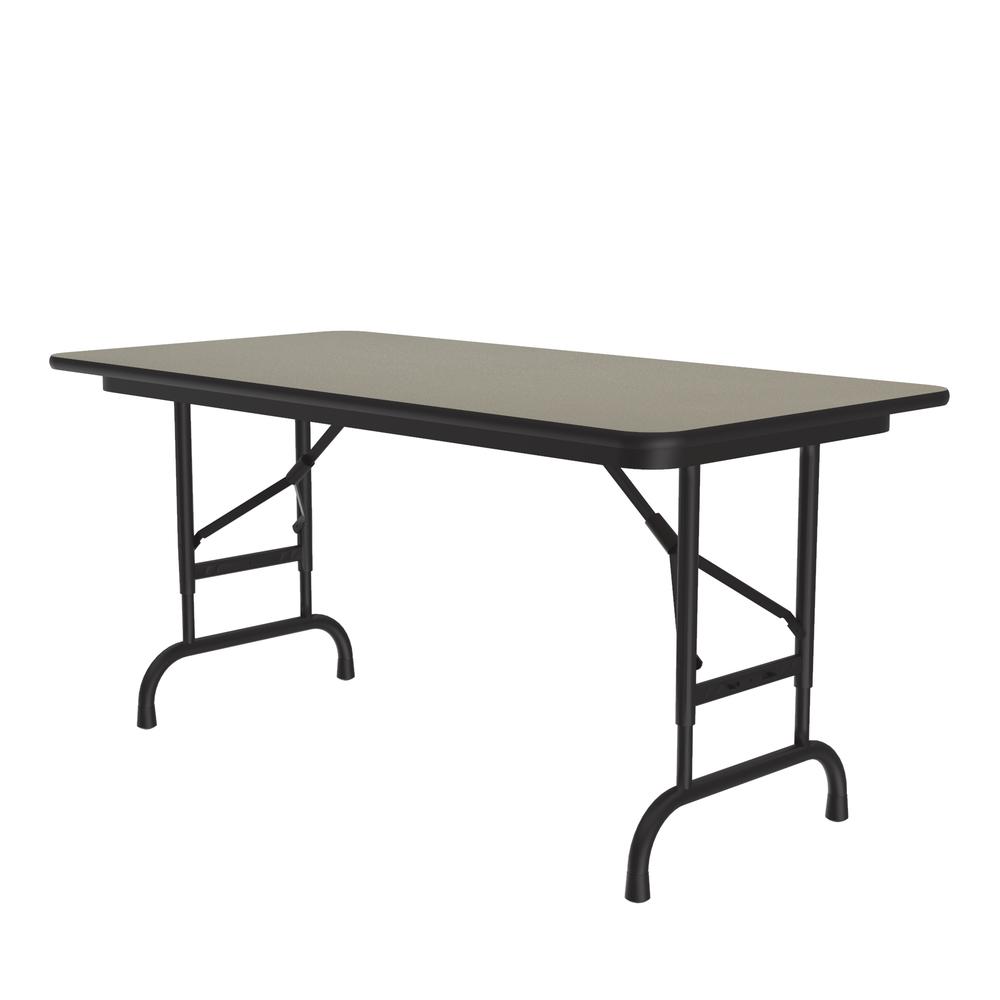 Adjustable Height High Pressure Top Folding Table 24x48", RECTANGULAR, SAVANNAH SAND BLACK. Picture 4