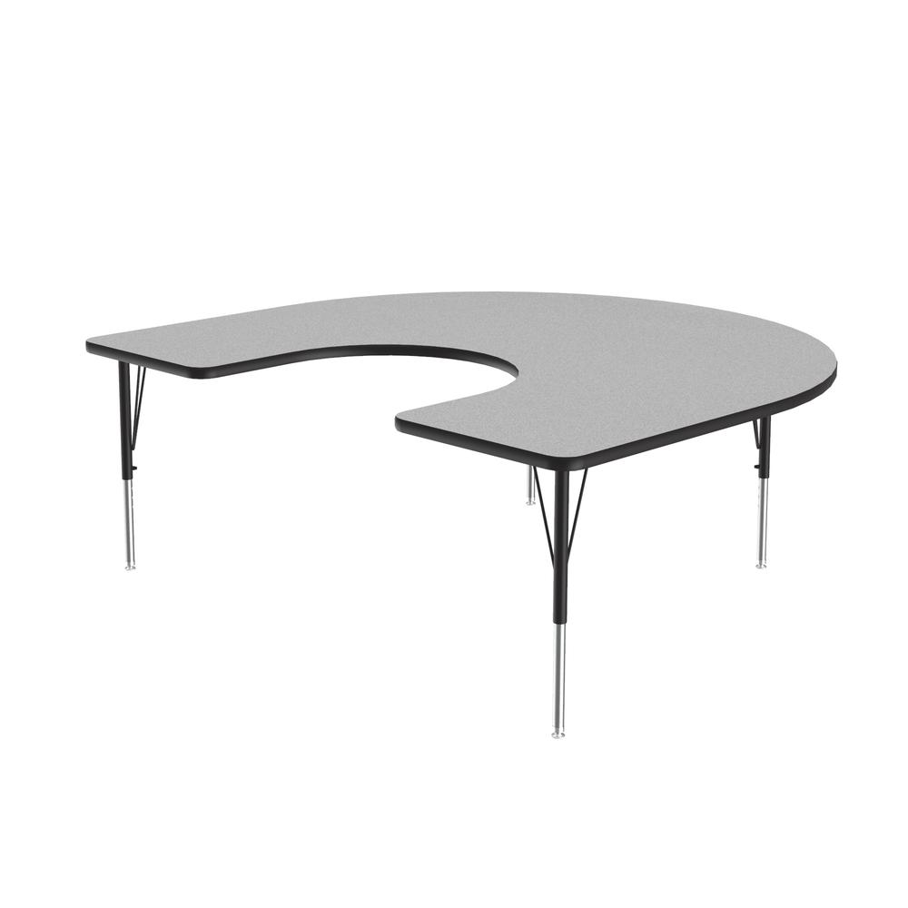 Deluxe High-Pressure Top Activity Tables, 60x66" HORSESHOE, GRAY GRANITE BLACK/CHROME. Picture 4